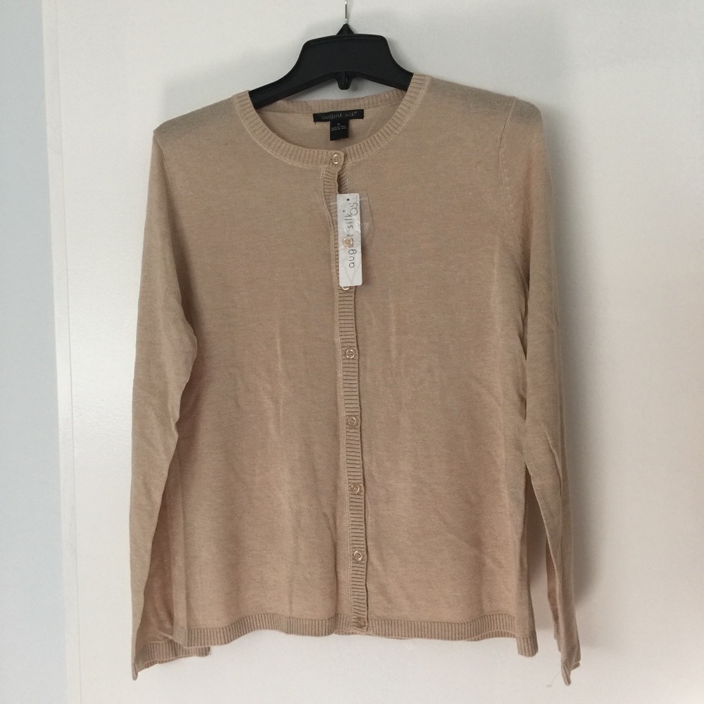 Silk Mix Cardigan Sweater